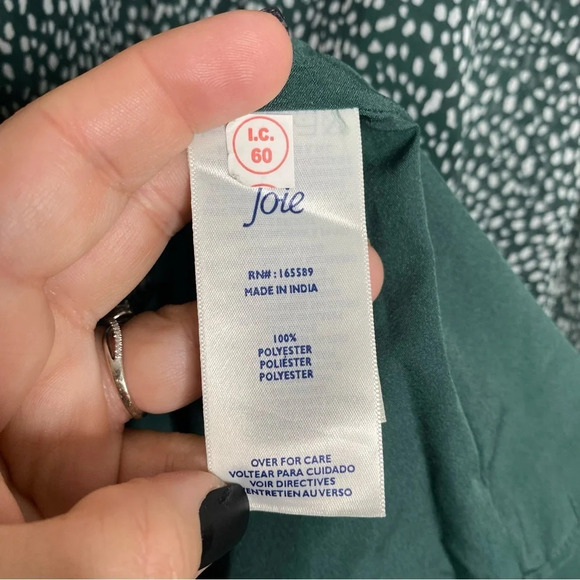 Joie Green Arctic Animal Spot Limited Edition Balloon Sleeve Dress Plus Size XXL - Picture 11 of 12